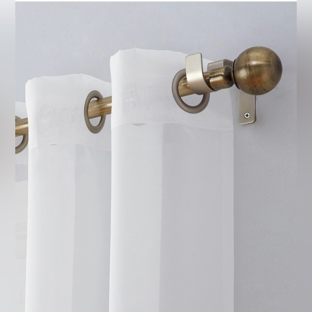 No. 918 Emily Voile Sheer Grommet panel. Set of 2. 59x108 white - Picture 2 of 7